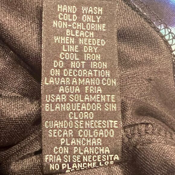 City Triangles Beaded One Shoulder Ruched Cocktail Dress Blue Animal Print S - Picture 11 of 12